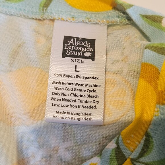 Alex's Lemonade Stand Romper Size XL Pockets Stretch Drawstring Waist Light Blue - Picture 10 of 11